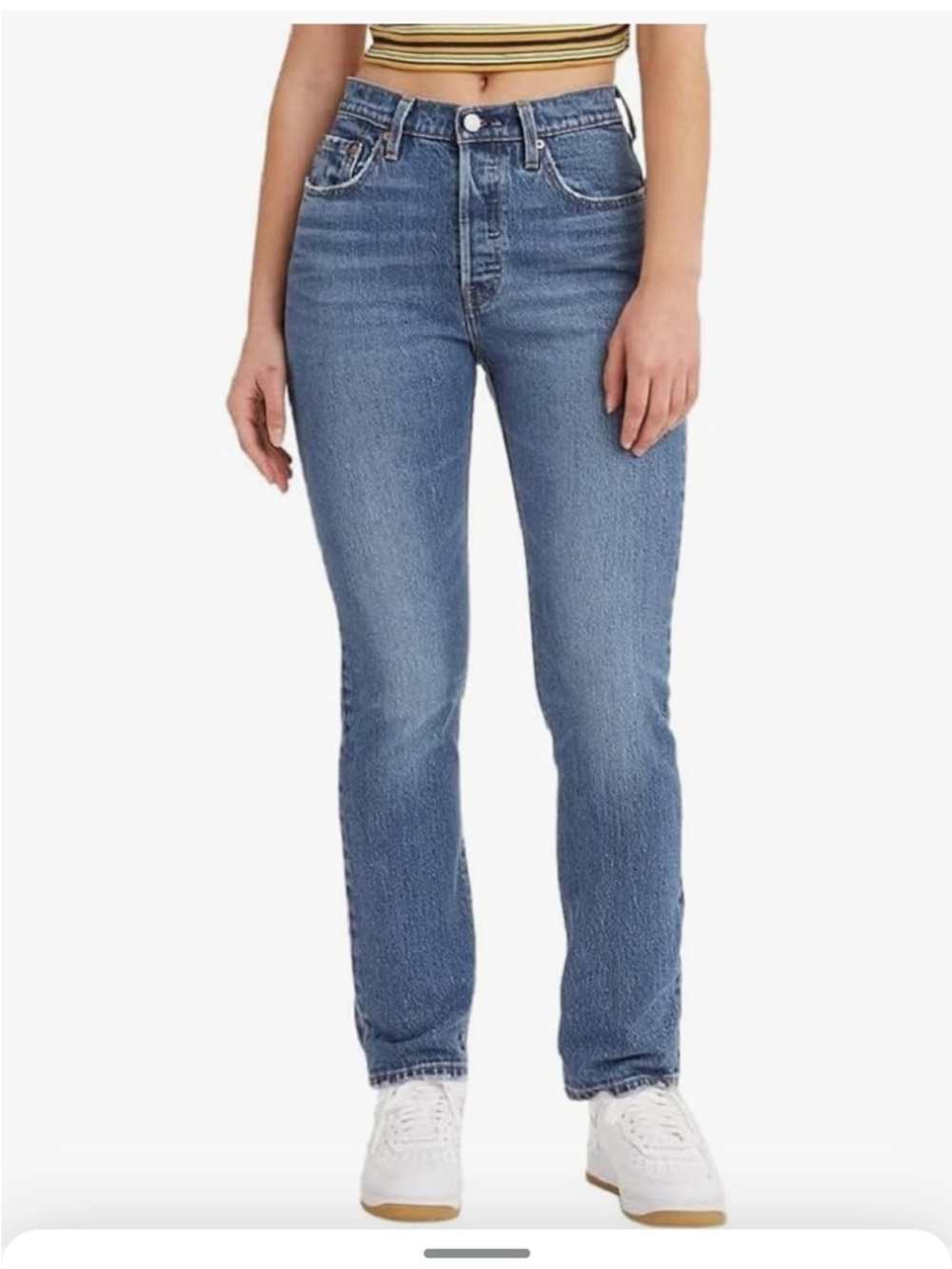 Levi's 501 High-Rise Straight Jeans in Medium Indigo